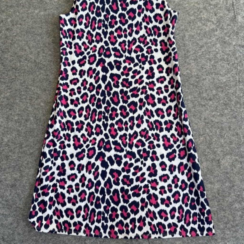 Dress Small Sleeveless Pink Leopard Print Made In Usa